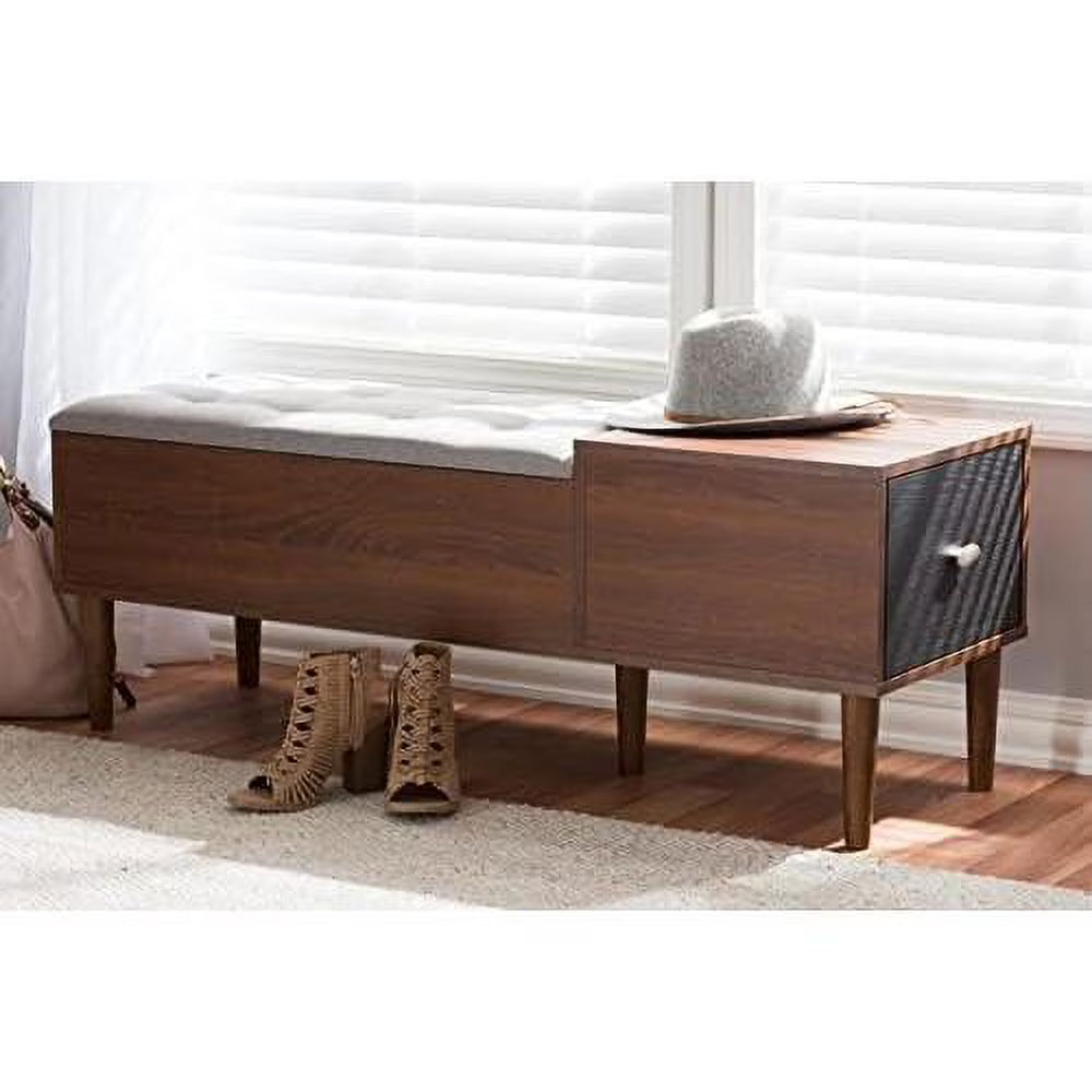 Brown Fabric Shoe Rack Cabinet Q918440