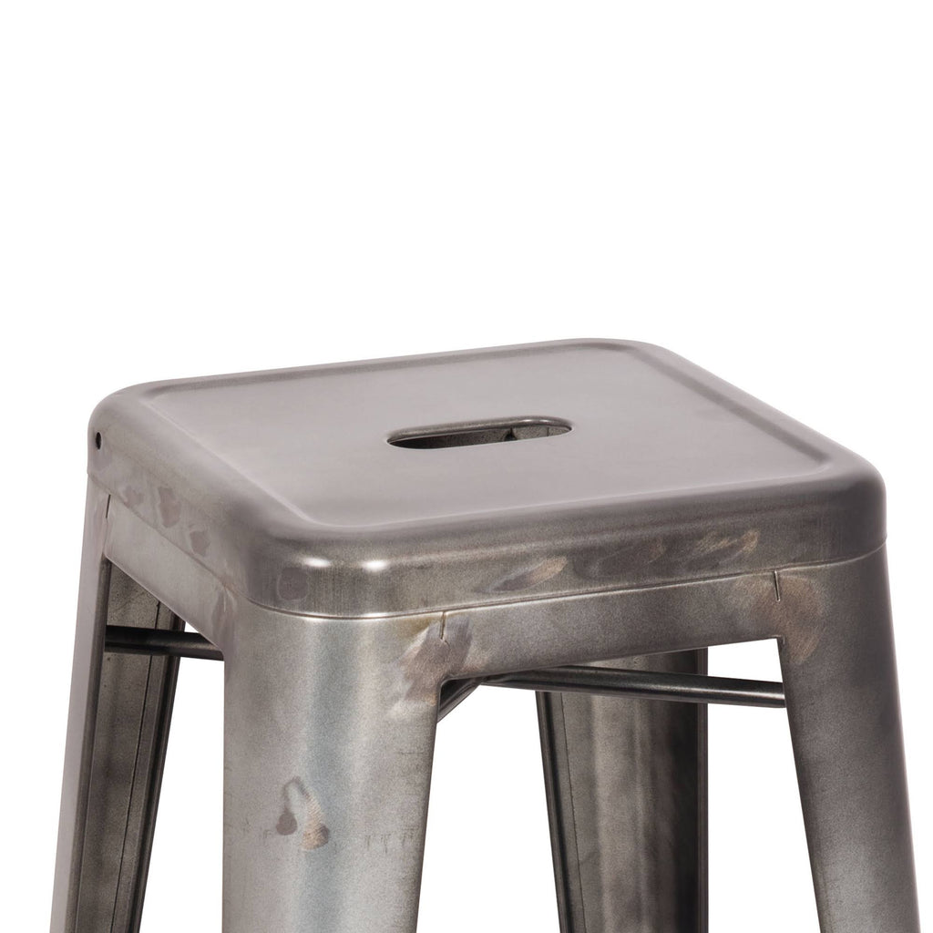 Antique Silver Bar Stool Set of 2 T7749