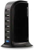6 USB Desktop Charge Tower (Black) F566110