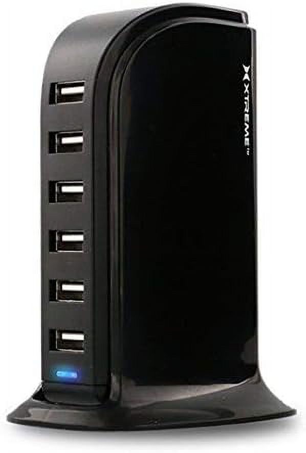 6 USB Desktop Charge Tower (Black) F566110