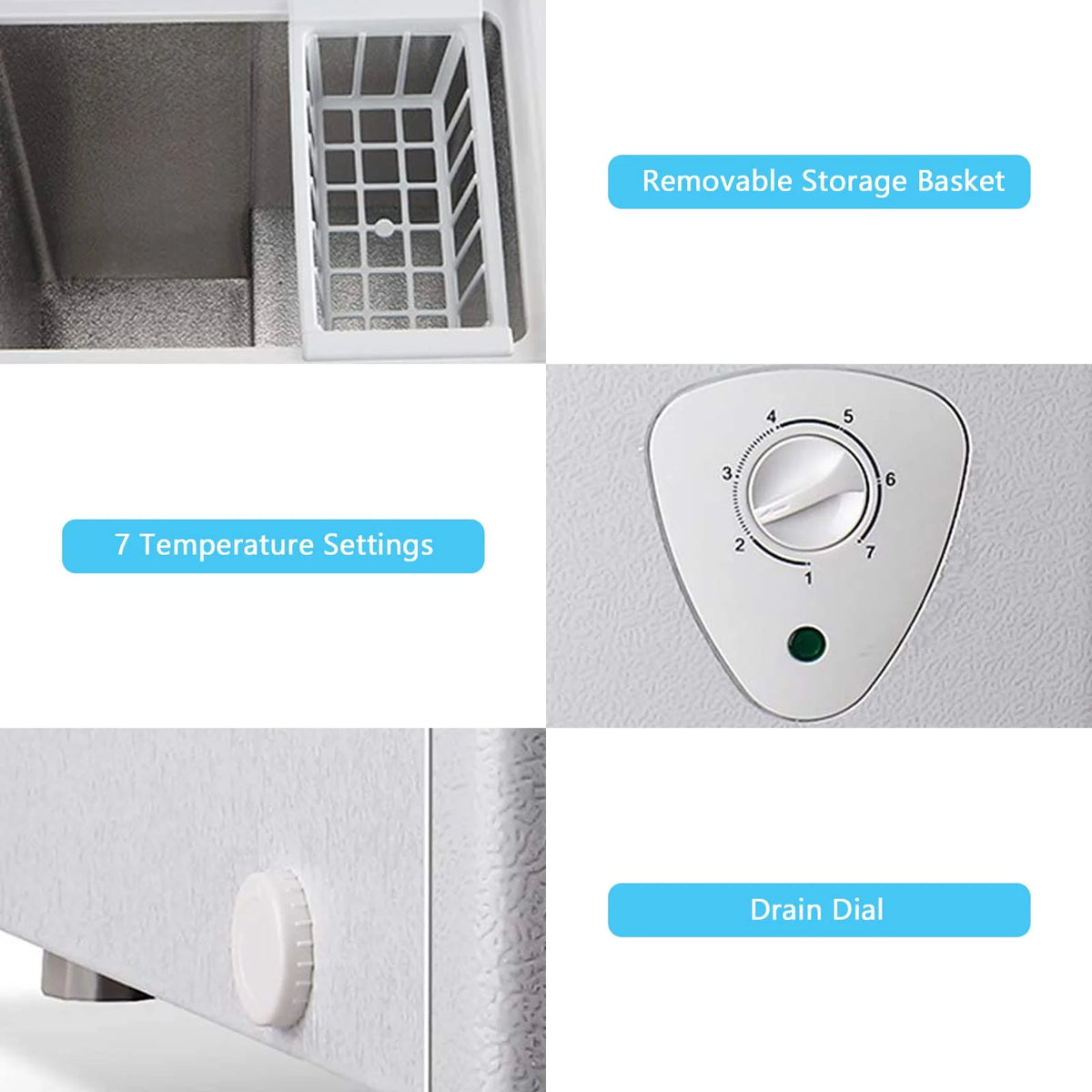3.5 Cu.ft White Chest Freezer Y2376