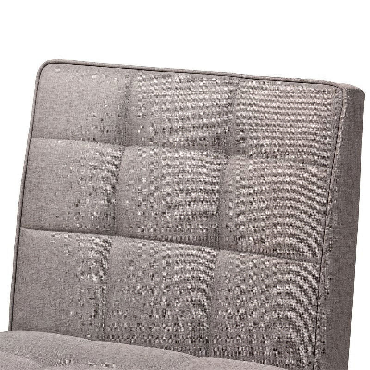 Grey and Walnut Brown Wood Dining Chair H496