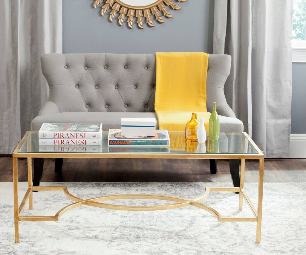 Silver/Black Glass Coffee Table D190
