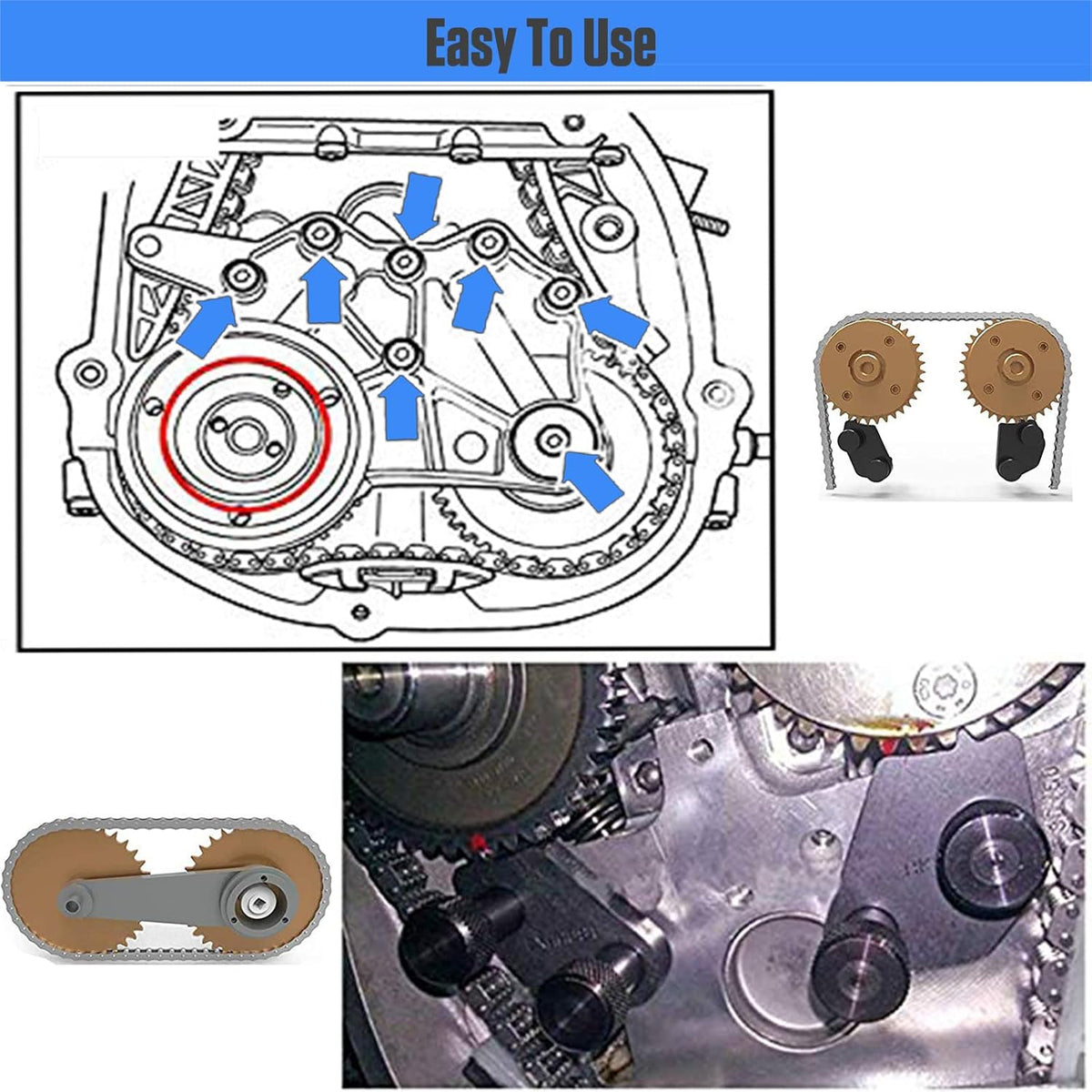 Engine Timing Tool Kit for Audi/VW/VAG EA888 Crankshaft Alignment Camshaft Locking Tool Kit Pack of 2 E38311