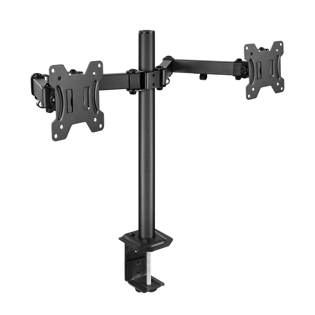 Full Motion Dual Monitor Desk Mount, Fits 2 Screens up to 27 Inches, VESA E20202