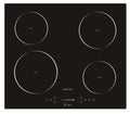 Electric Induction Cooktop with 4 Booster Burners Black Tempered Glass I352207