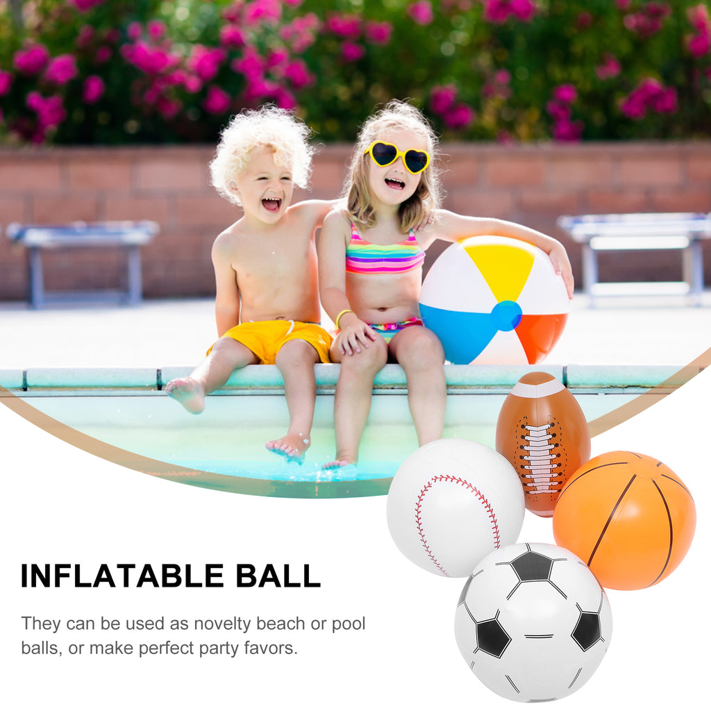 4 Pcs Inflatable Beach Ball Toys F908252