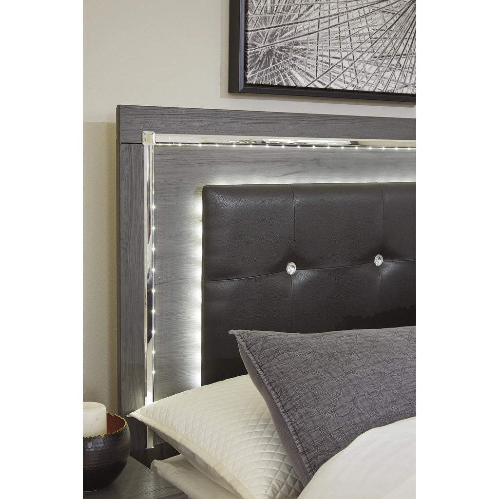 Queen Upholstered Panel Headboard Gray G896