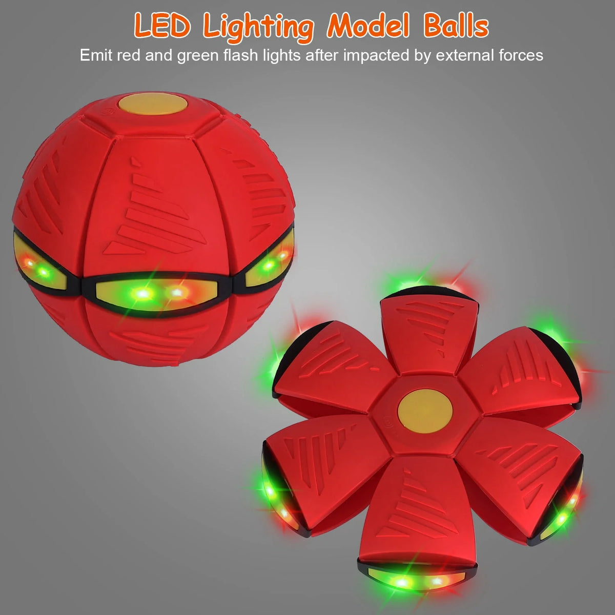 4 Pack LED Flying Saucer Ball Dog Toy H39111