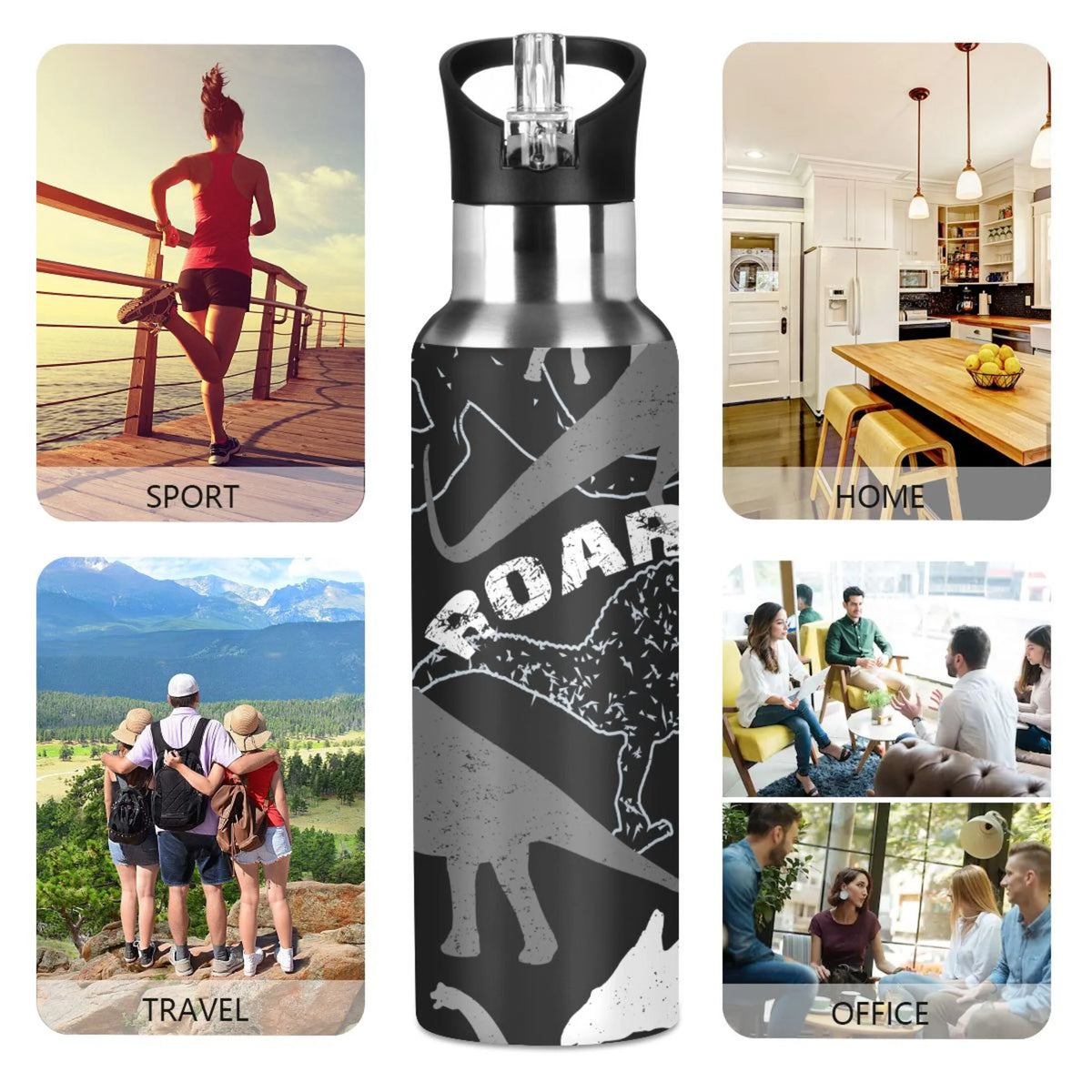 Stainless Steel Insulated Water Bottle with Straw Lid Z607443