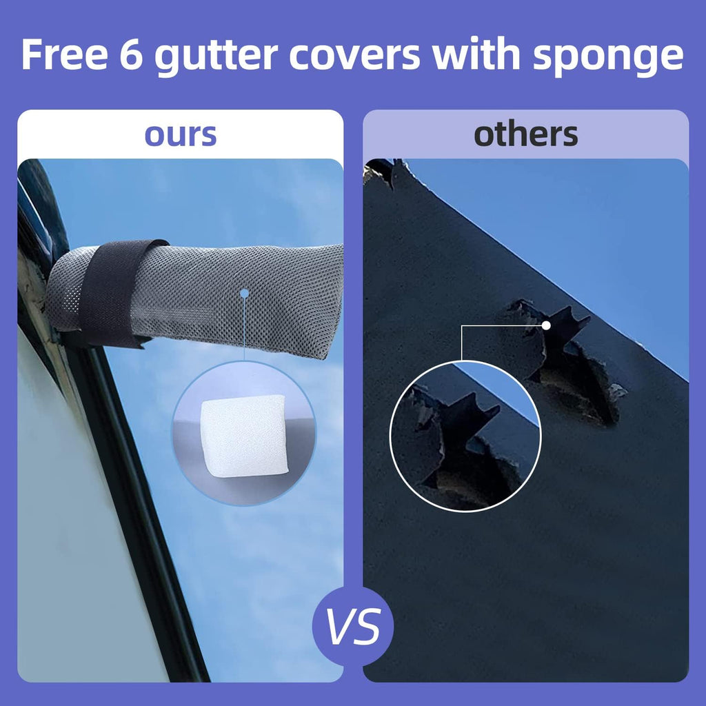 RV Cover with Tongue Jack Cover, Extra Windproof Ropes, Gutter Covers B823870