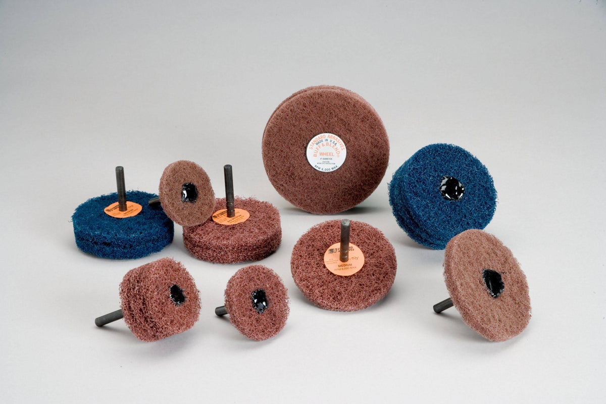 2 in x 2 Ply x 1/4 in A Med Buff and Blend Wheel Y49440