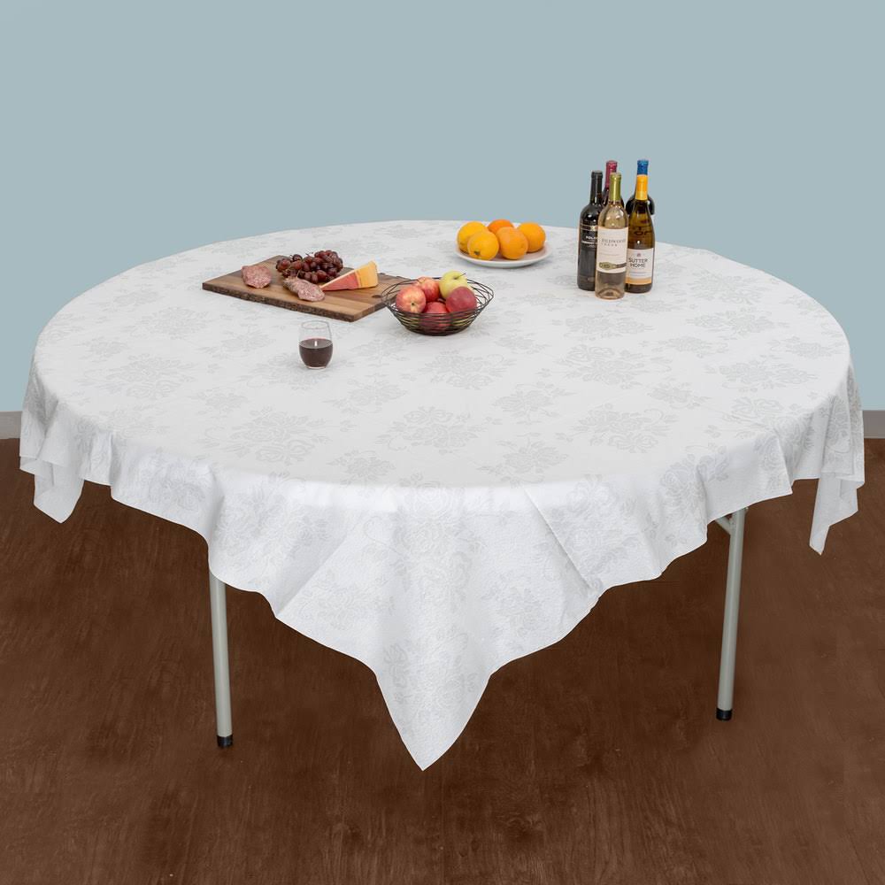 82x22 Linen-Like Silver Table Cover - 24/Case B349