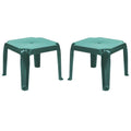 Green Resin Patio Side Table Set of 2 M209