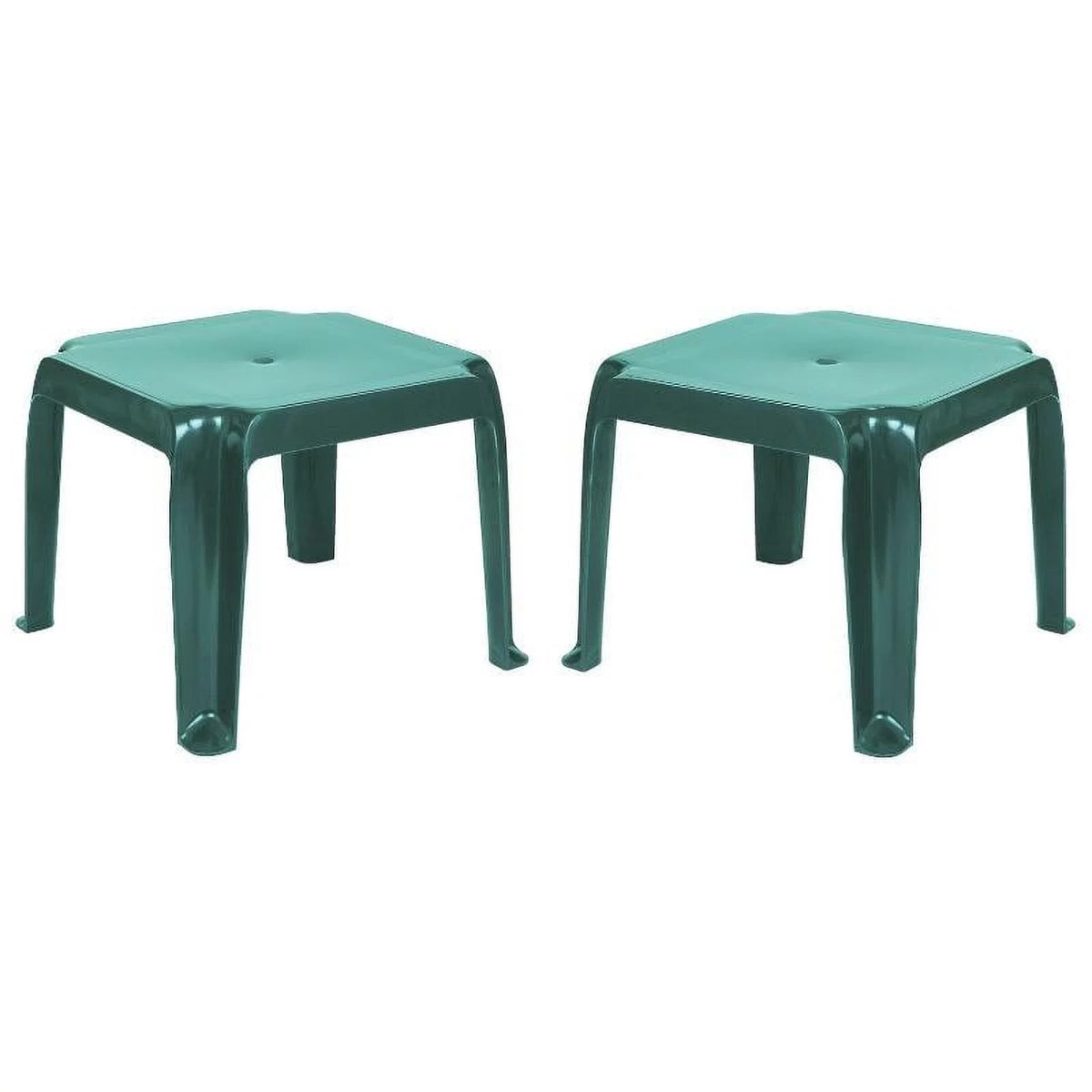 Green Resin Patio Side Table Set of 2 M209