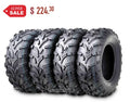 25x8-12 Front & 25x10-12 Rear 6PR Set 4 ATV/UTV Tires G7101