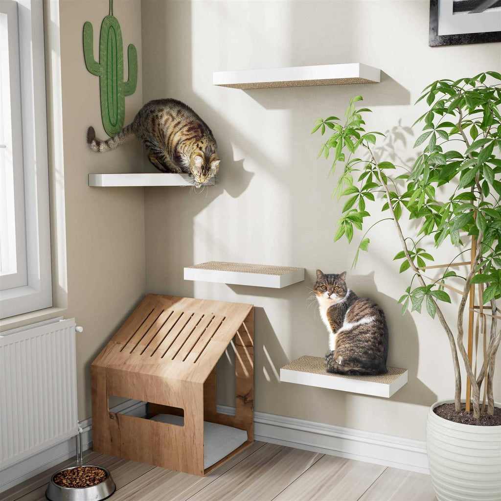Cat Scratcher Floating Shelf Combo F479