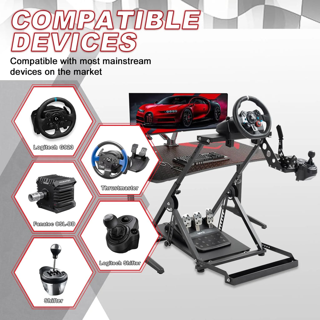 Foldable Racing Wheel Stand C557634