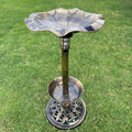 30 Inch Solar Lighted Bird Bath with Planter Bowl M335316