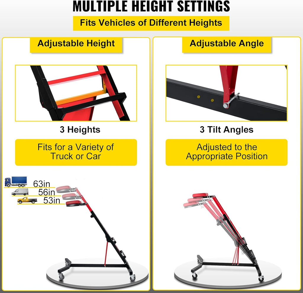 Adjustable Height Foldable Engine Creeper with Four 4 inches Casters T847038