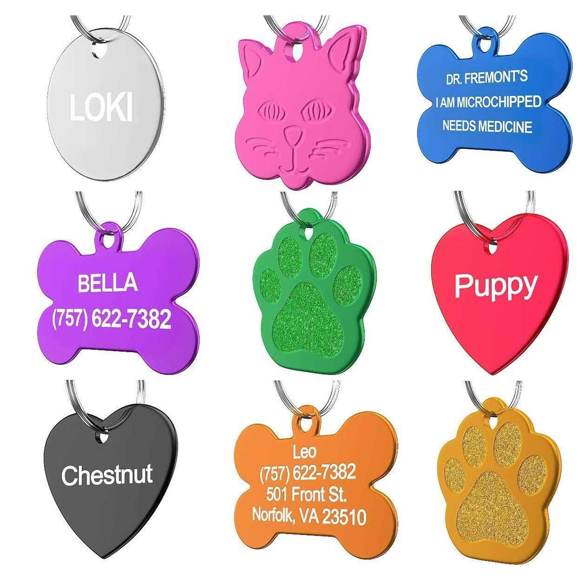 Custom Pet ID Tag F852