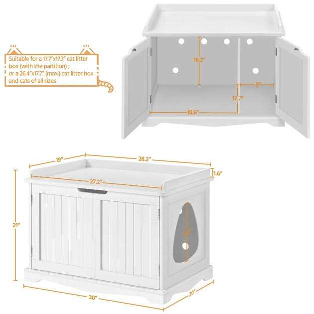 Litter Box Furniture Cat House E67007