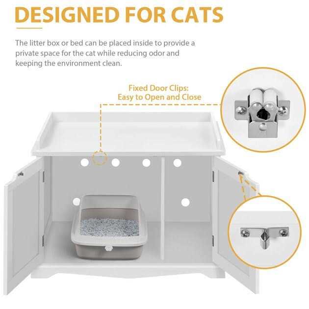 Litter Box Furniture Cat House E67007