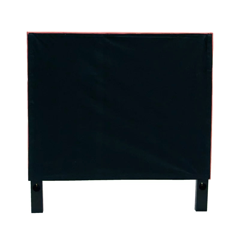 Twin Upholstered Bed Frame with Slats in Pink Faux Leather K6540