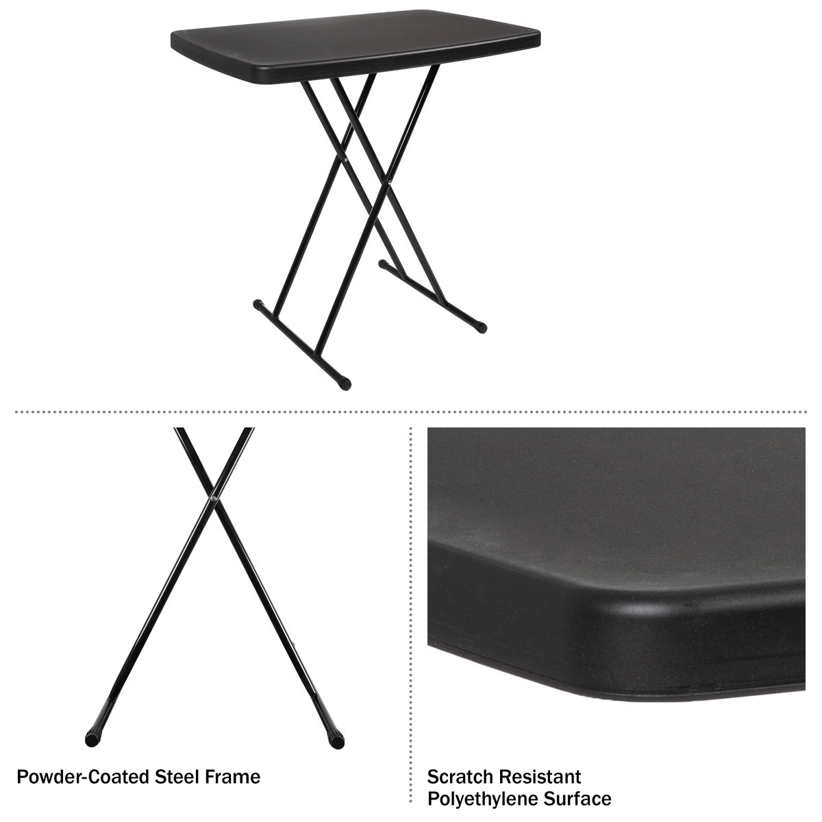 Set of 2 Black Folding Tables T70201