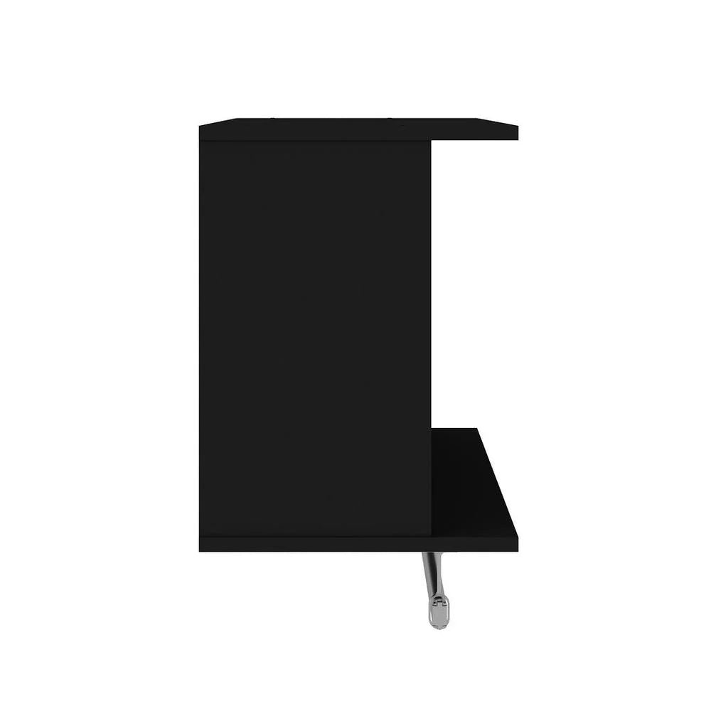 Black Floating Closet with Shelf and Rod Y182850