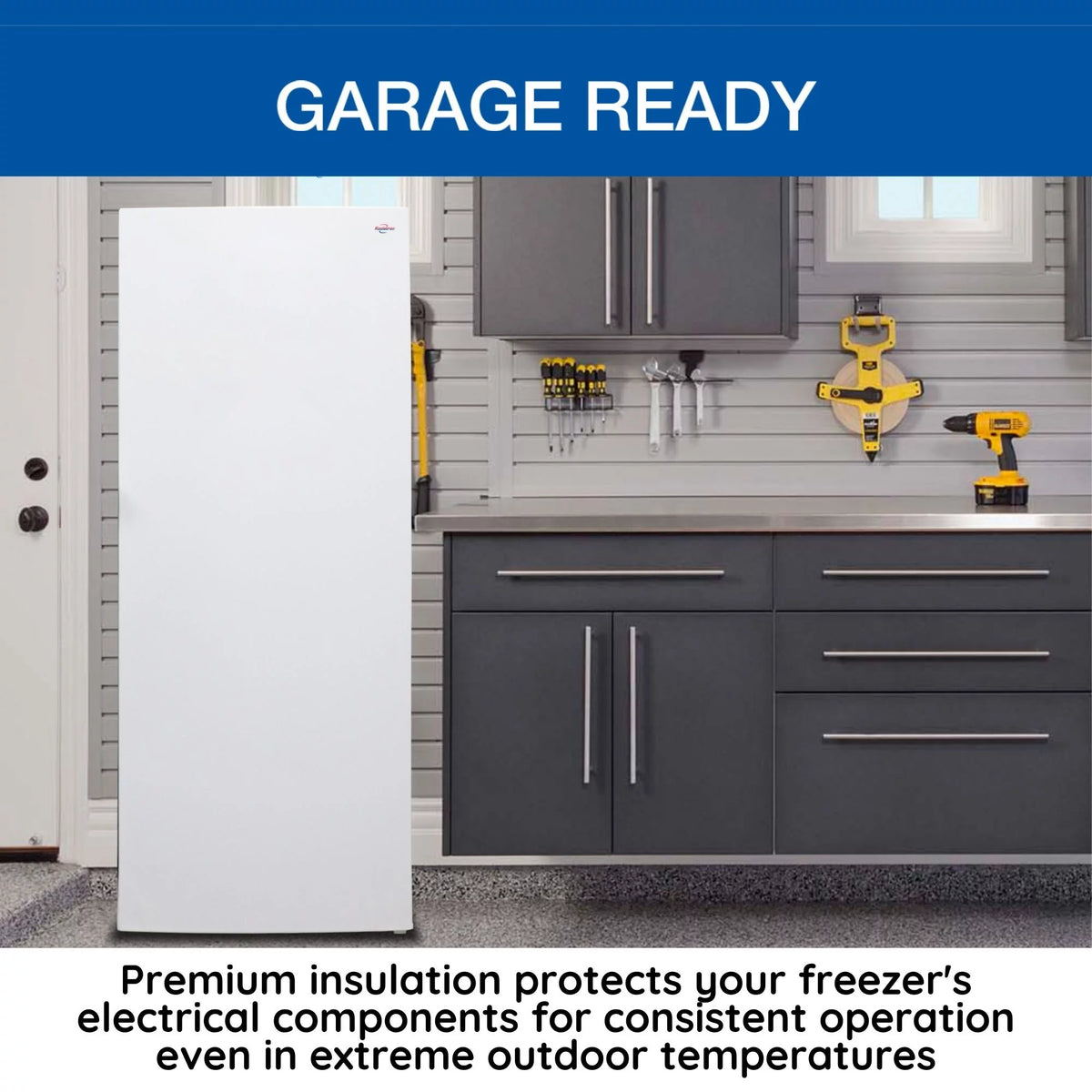 White 7.0 cu ft Upright Freezer F4192