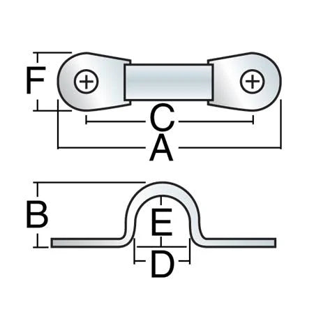 Bag of 100 Low Profile Eye Straps X85075